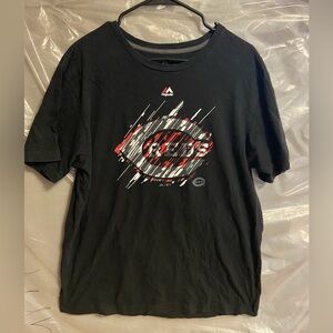 Majestic Black Tee with Red Graphic